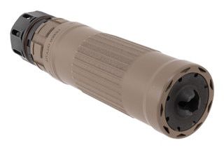 Flat Dark Earth low back pressure rifle suppressor.